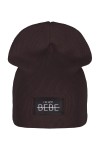 Czapka beanie prążek brązowa I'm not bebe