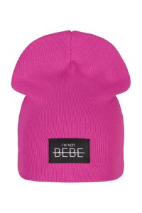 Czapka beanie prążek ciemnoróżowa I'm not bebe