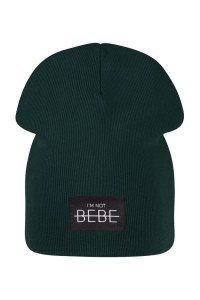 Czapka beanie prążek ciemnozielona I'm not bebe