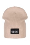 Czapka beanie prążek beżowa  I'm not bebe