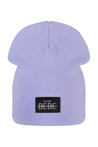 Czapka beanie prążek lila I'm not bebe