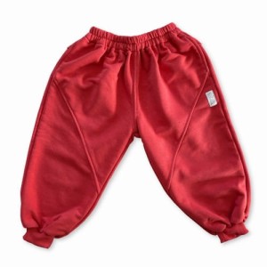 Spodnie bawełniane szeokie Loose cynober czerwone Rosie&Lou