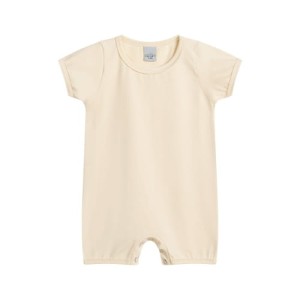 Rampers bawełniany beżowy krótki rękaw Nimbou